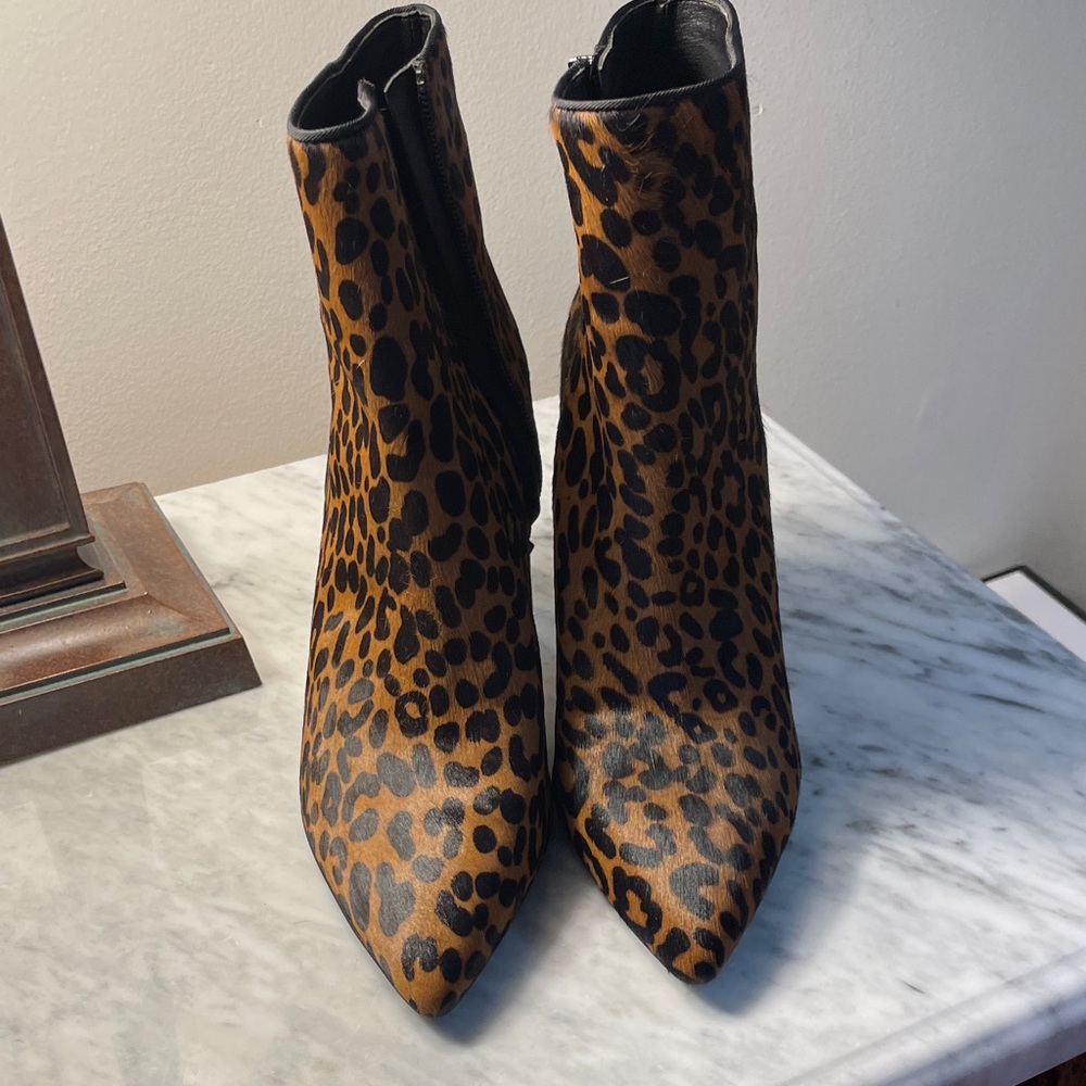 Stylish Leopard Print Ankle Booties only worn 1 time